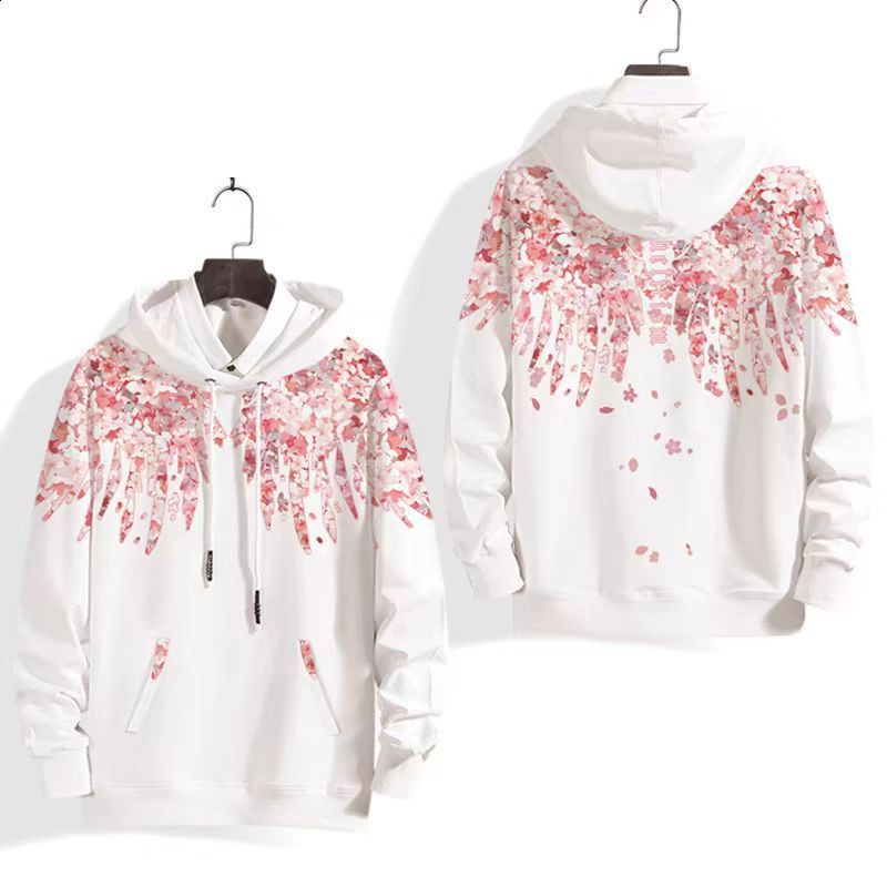 Wings Trendy Loose American Style Sweatshirt 3D Print Unisex Crew Neck Spring Autumn High-end Feel Jacket Plus Size Fashion Jacket