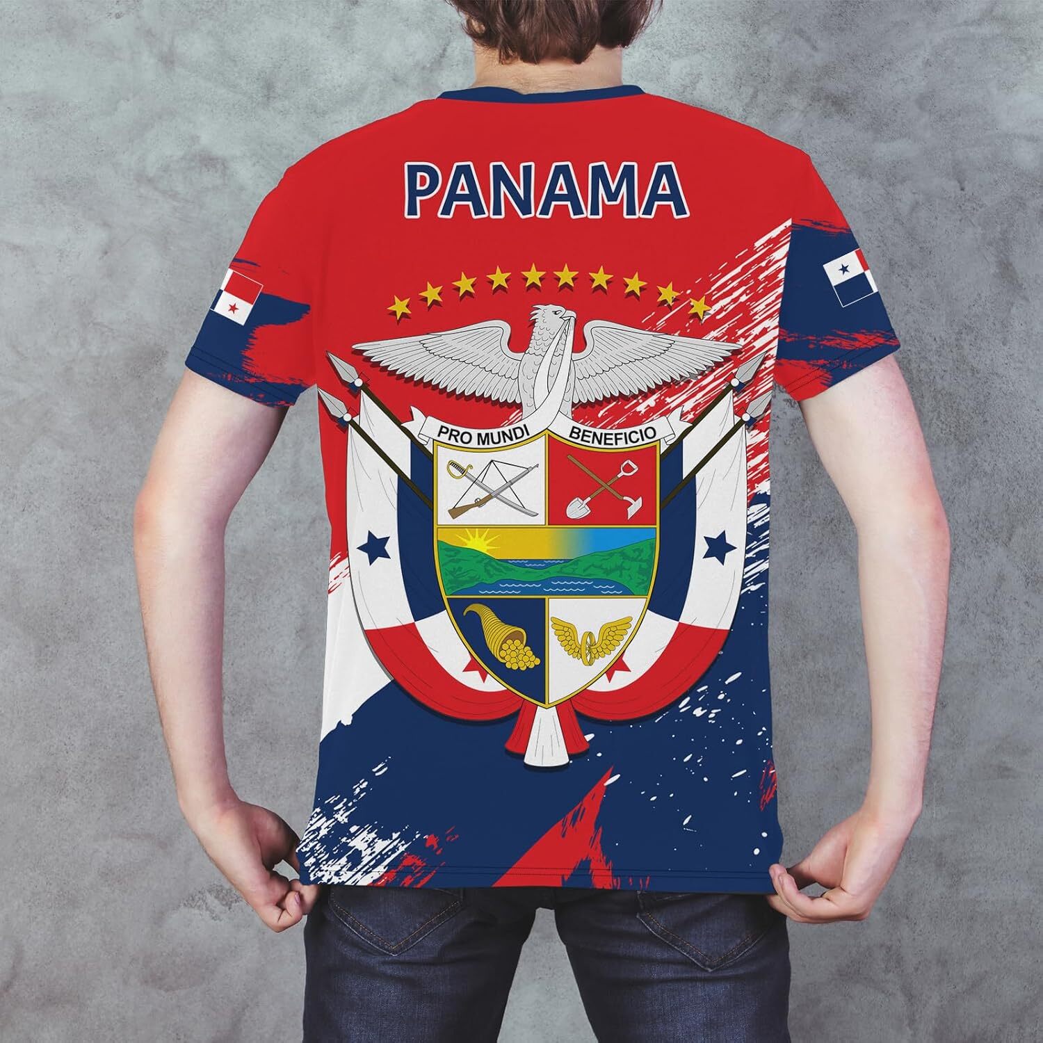 Mens T shirt Panama Flag T-shirt Country Flag Badge Tee Print Crewneck Short Sleeve Fashion Casual Top Unisex Graphic Tee Casual Tops Clothes