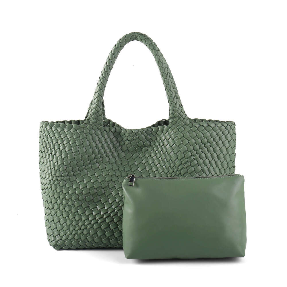 Tote Bag Handmade Tote For Women New Trendy Casual Large Capacity Woven Shoulder Handbag Mother And Child Bag Shoulder Bag Braided Handbag