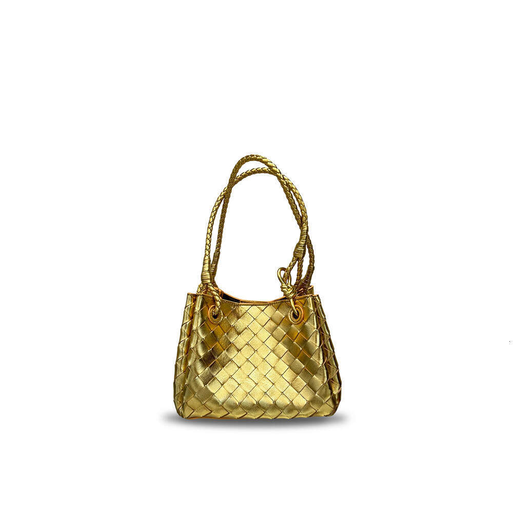 Tote Bag Braided Handbag Genuine Leather Woven Parachute Small Bucket Tote Basket Handbag Shoulder Crossbody Bag For Women Shoulder Bag
