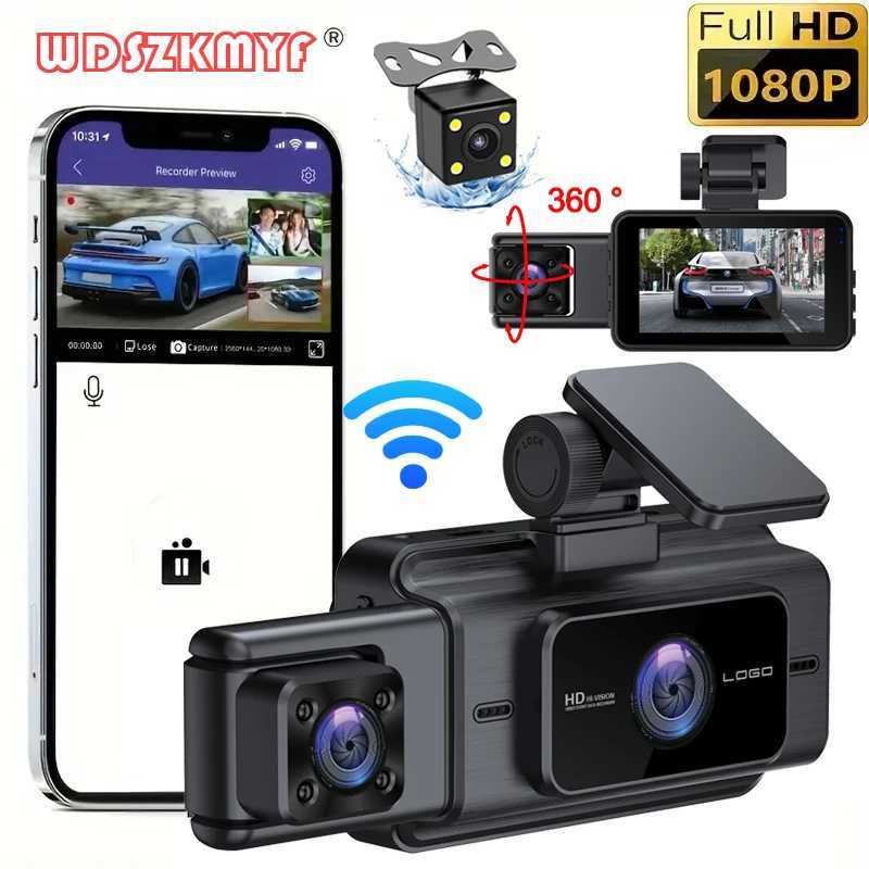 Car dvr 1080P Car dvr WIFI Dash Cam for Cars 3 Channel Video Recorder Rear View Camera for Vehicle Night Vision Black Box Car Assecories R250529 65W5