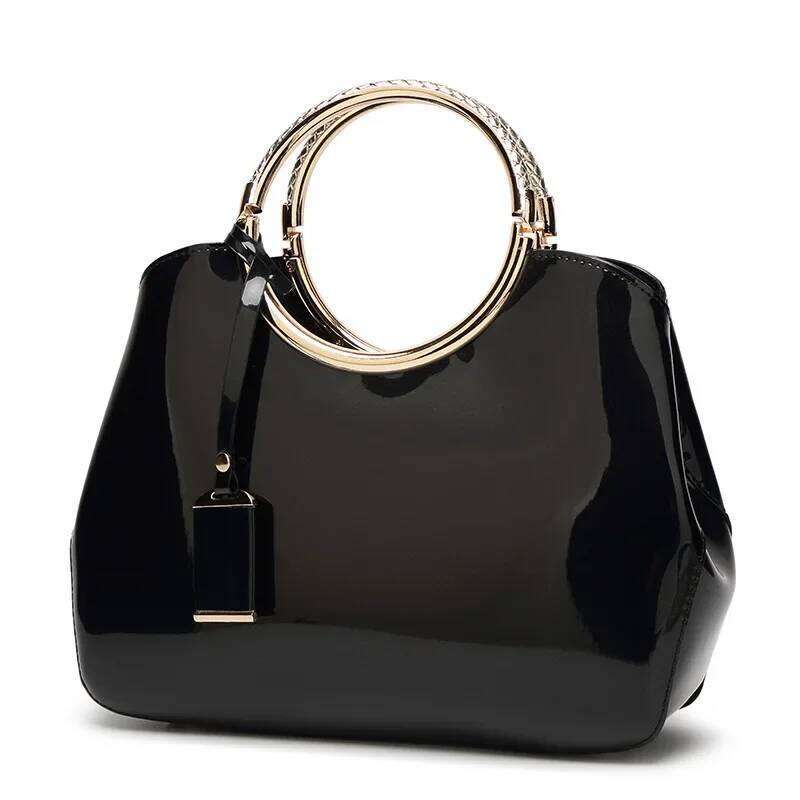 New European and American Fashion Foreign Trade Women'sShoulder Wedding with Bright Surface Shoulder Handheld Bride Bag