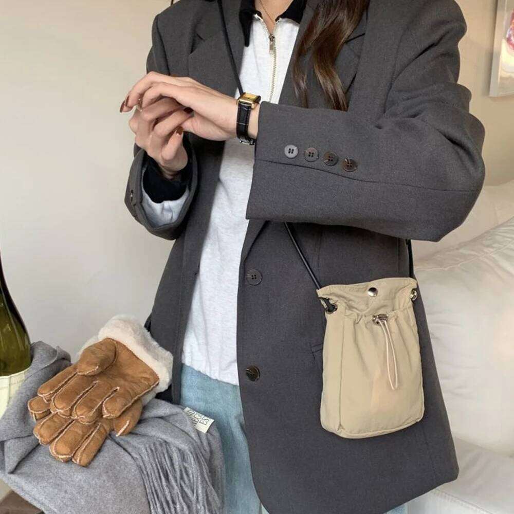 Women's Designer Mini Nylon Crossbody Bags For Women Soft Quilting Shoulder Casual Drawstring Bag Small Phone Flap Coins Lipstick Purses