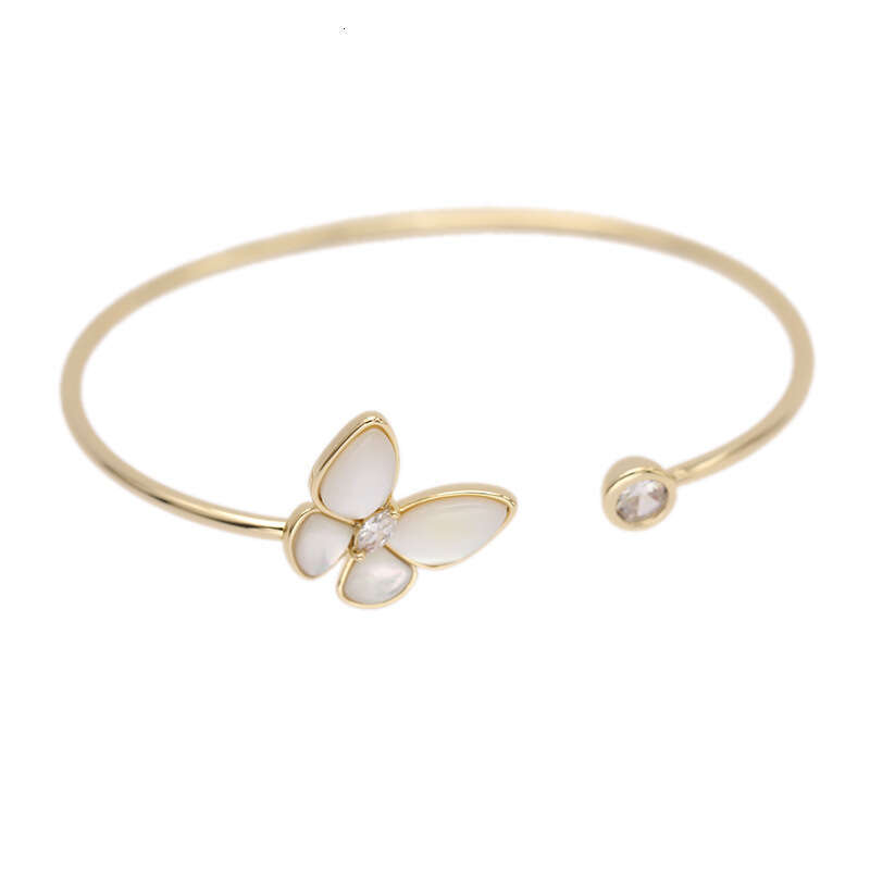 Korean New Style Personality Jewelry Simple Bracelet Metal Design Sense Adjustable Shell Butterfly Bangle