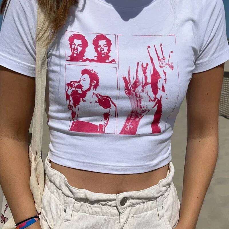 hoodie Women's Wear Vintage Crop Top Women Aesthetic 2000S T-Shirt Trendy Ladies Y2k Baby Tee 90S Grunge Clothes Fashion Party Tshirt jacket