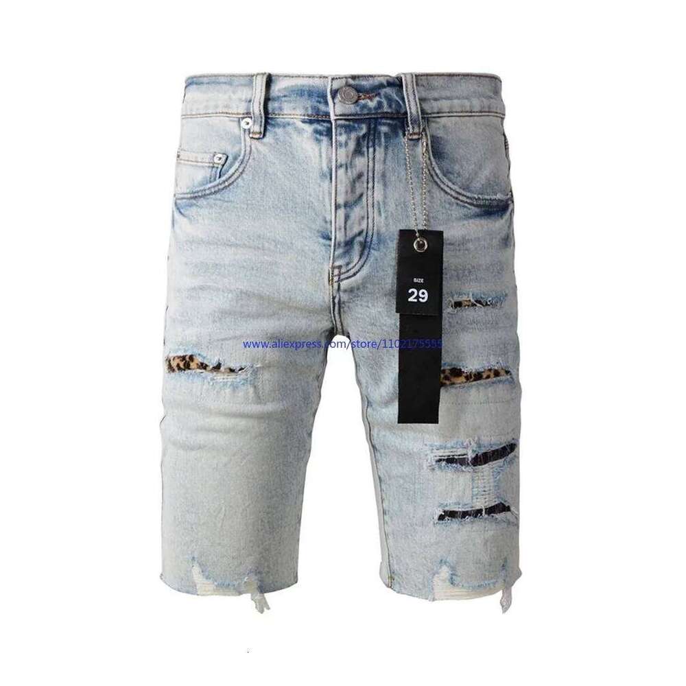 Women's Wear New Summer Vintage Washed Men Denim Shorts Casual Fashion Streetwear Ripped Hole Patches Distressed Male Skinny Jeans
