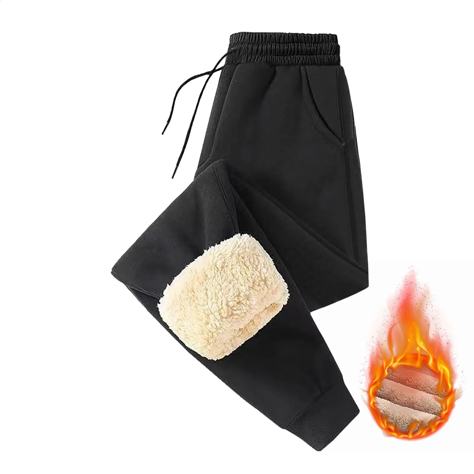 WomenS Fleece Lined Sweatpants Comfort Warm High Waisted Plus Size Pants Casual Work Camo Pantalones De Mujer 250529Z