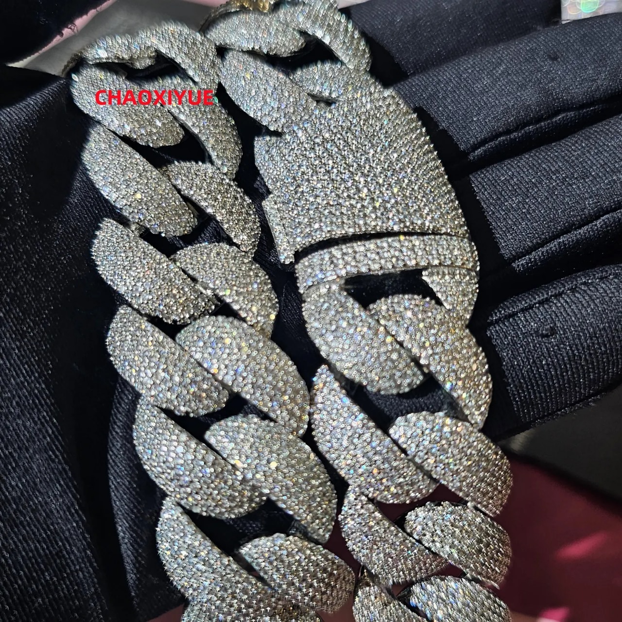 22mm Iced Out Miami Cuban Link Chains Fashion Hip Hop Jewelry 925 Silver Men Moissanite Cuban Necklaces