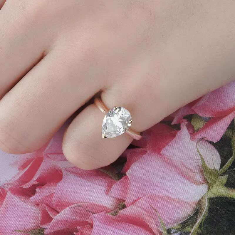 Starsgem Custom Fine Jewelry 14K Gold GRA VVS Diamond Wedding Ring Woman Engagement Moissanite Ring for Women