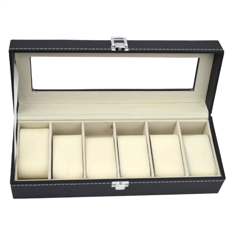 Multiple Slots 2 3 4 5 6 10 12 20 Girds Watch Display Case Organizer Storage Box With Lock PU Leather For Men and Women 250528