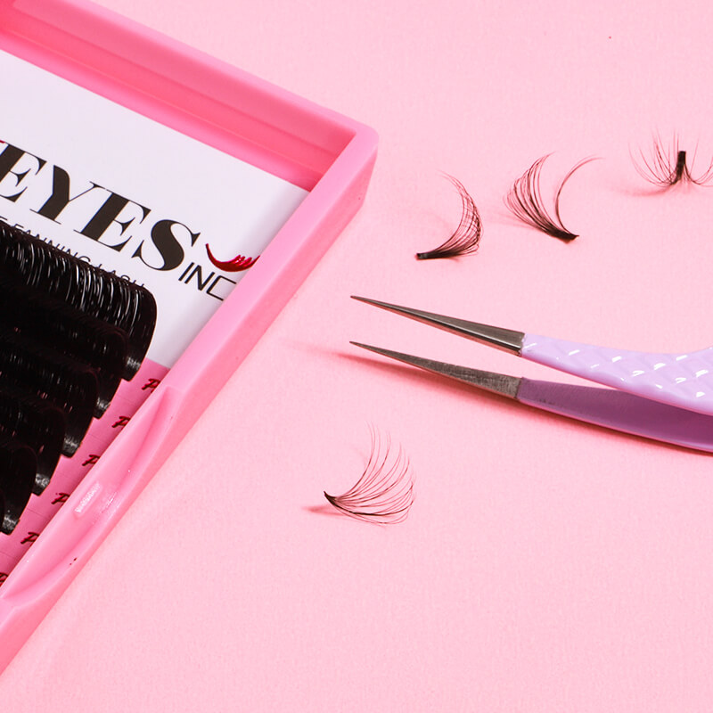 Mega Silk Eye Fans with Various Lengths for DIY & Professional Use Auto-fan Eyelash Extension Kits (8-25 mm)
