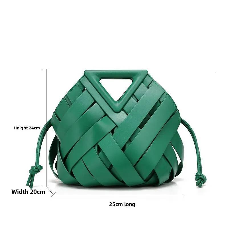 Women's Hollow Out Woven Crossbody Single Shoulder Slanting Handbag Bucket Mother-Child Bag Guangzhou Baiyun B