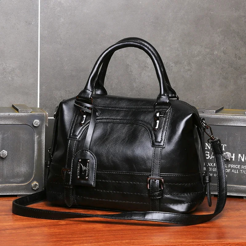 PU Leather Ladies Boston Shoulder Bags y Women Tote Handbags High Quality Female Top Handle Messenger Crossbody Bags 250528
