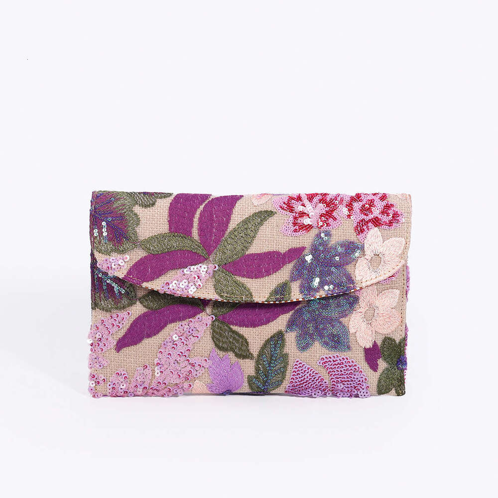Small female handbag letter wrapping woven bag summer new style high-end sequin embroidery grass weaving