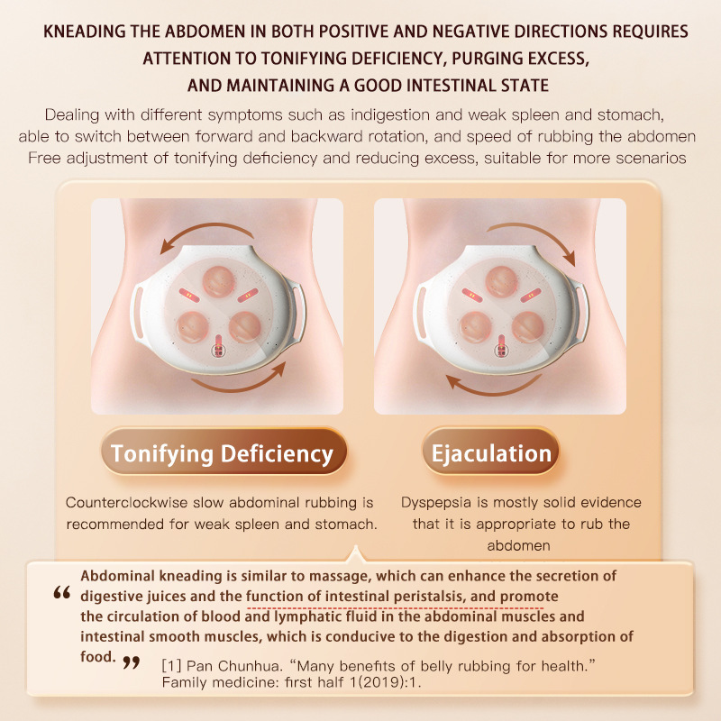 Bian Stone Abdominal and Abdomen Massager Multi-Functional Kneading Belly Heating Massage Electric Waist Belt