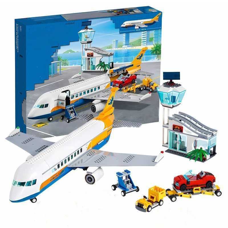 City Airport Aircraft Plane Model Building Bricks Educational Plane Building Blocks Educational Toys for Children W250529
