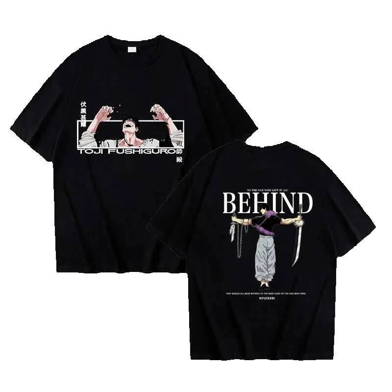 Anime Spell Return Battle Toji Fushiguro Print for Men and Women, Loose Casual Haruku T-Shirt, Streetwear, Short Sleeve T-Shirt