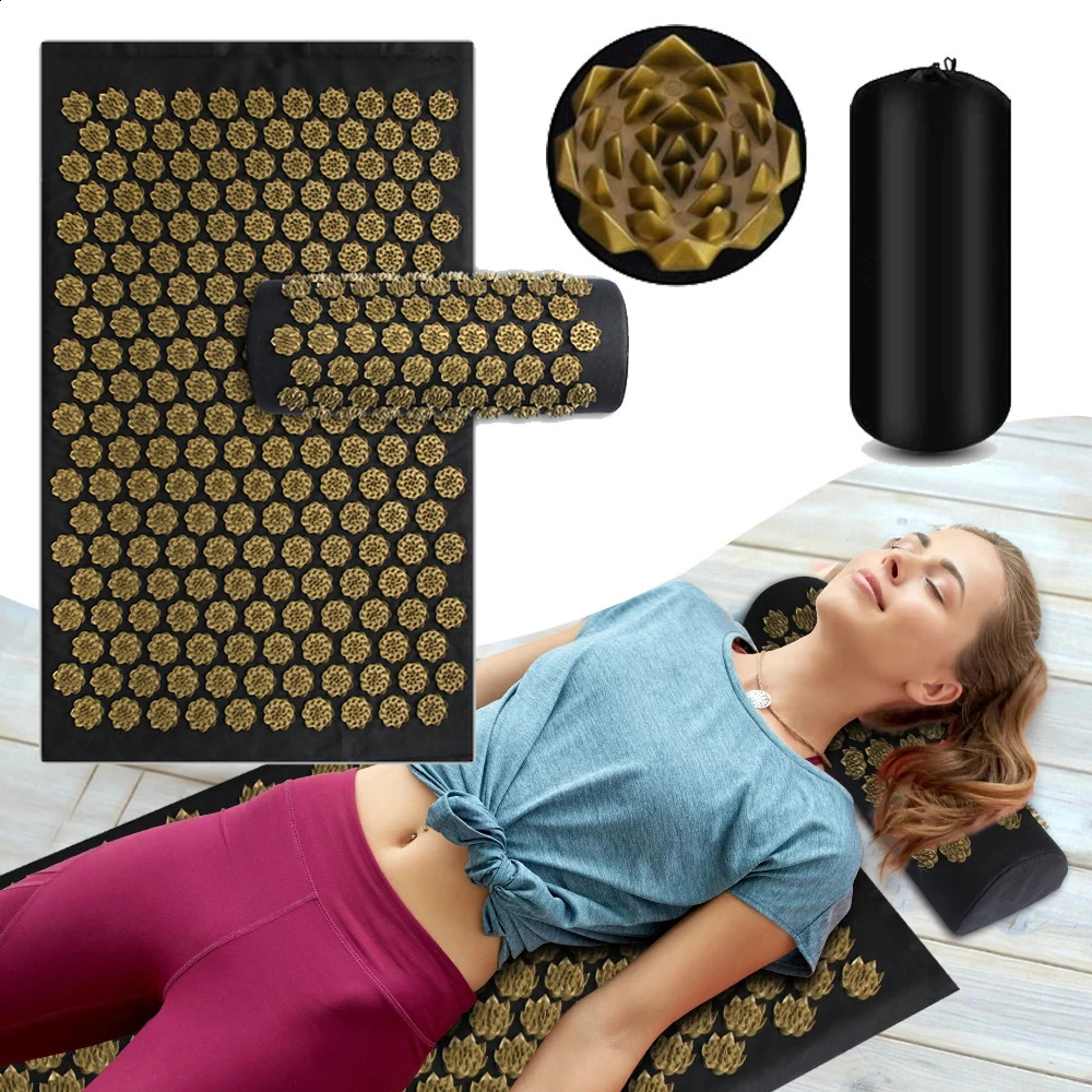 Acupressure Yoga Mat Kuznetsovs Applicator Cushion Sensi Massage Body Needles With Spikes Pillow Foot Massager Fitness Pilates 250519