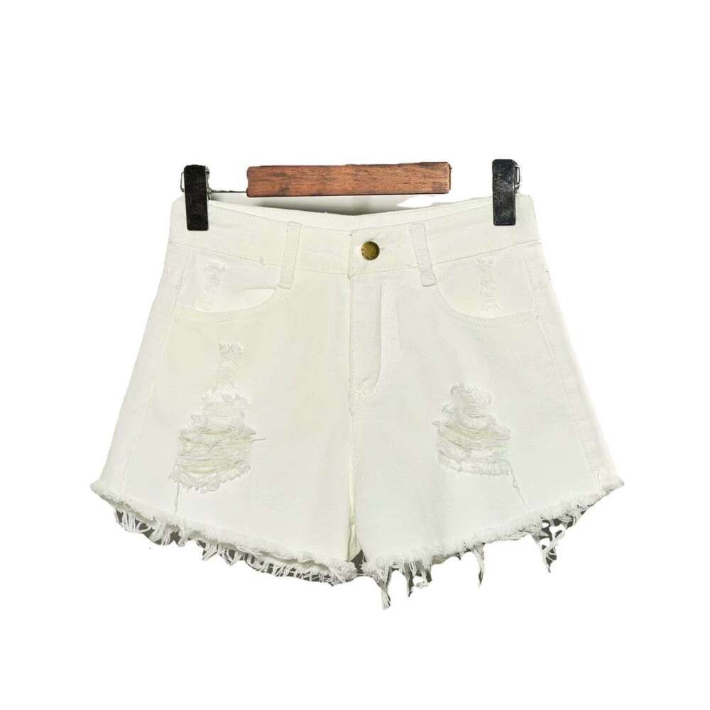 Shorts Women Denim Shorts Korean Style High Waist Plus Loose Denim Shorts Summer Large Size Ripped Slimming Frayed Wide Leg A Line Hot Pants For Women