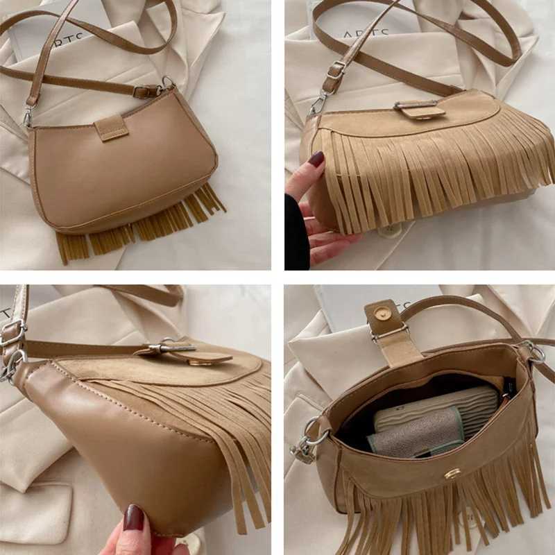 Vintage Tassel Crossbody Bags For Womens Gift Casual Adjustable Strap Fringe Shoulder Bag For Daily Use/Leisure Vacation XJ2520528