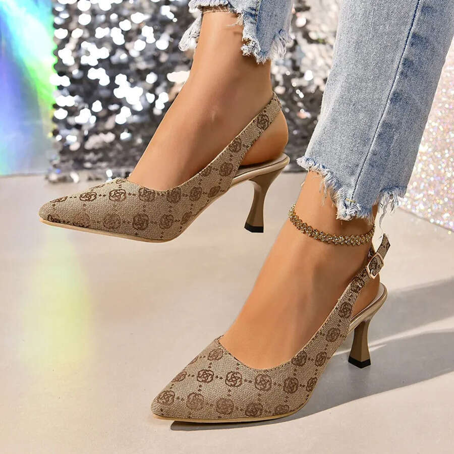 Brand Designer High Heels Sandals Women Summer Pointed Toe Ankle Straps Pumps Woman Plus Size 42 Thin Heeled Party Shoes Designer Shoes