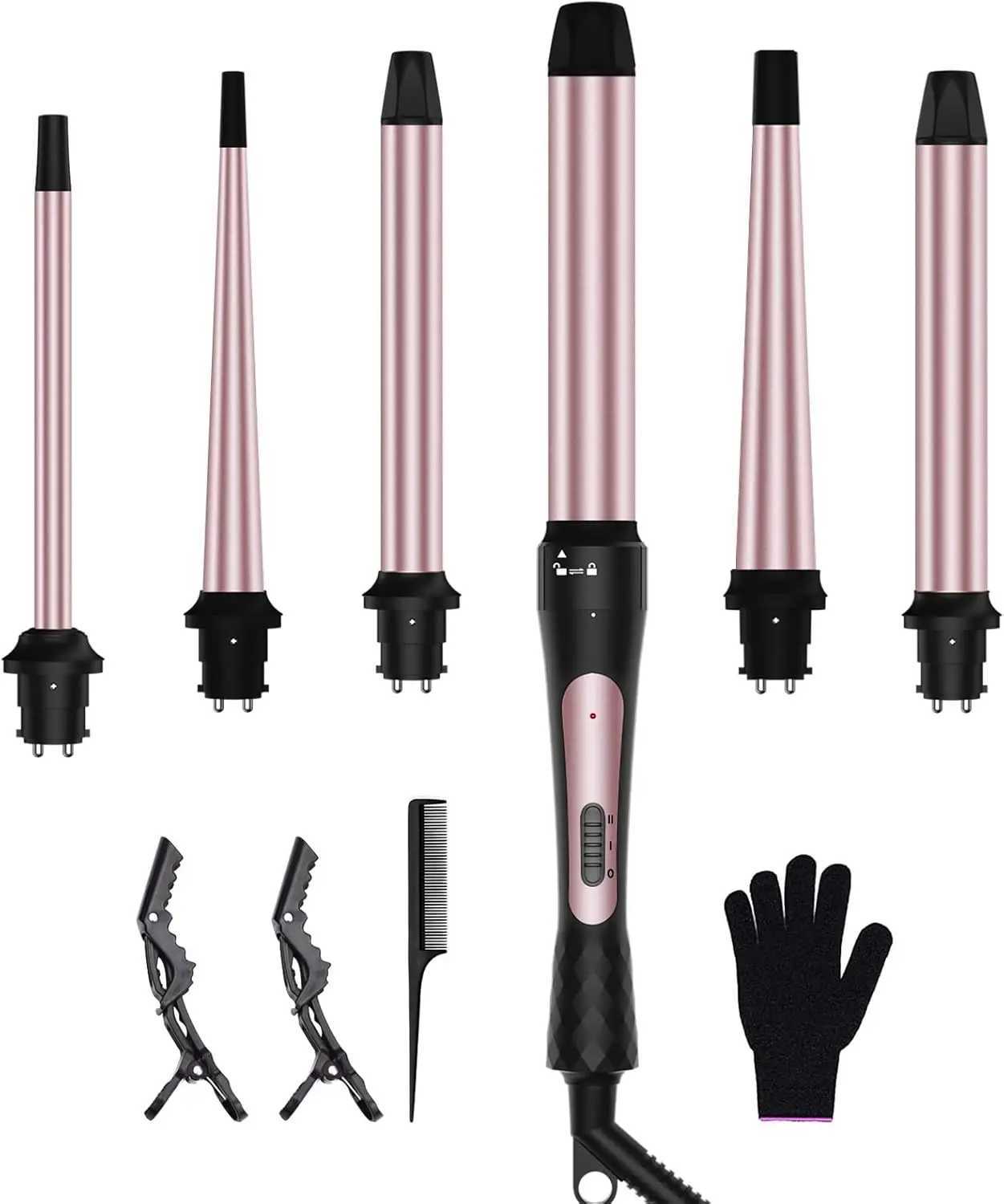 Thermal Brush 1.5 inch Heated Round Curling Brush 2-in-1 Hair Dryer and Styler Hot Straightener Comb with Detachable Head forXJ250528