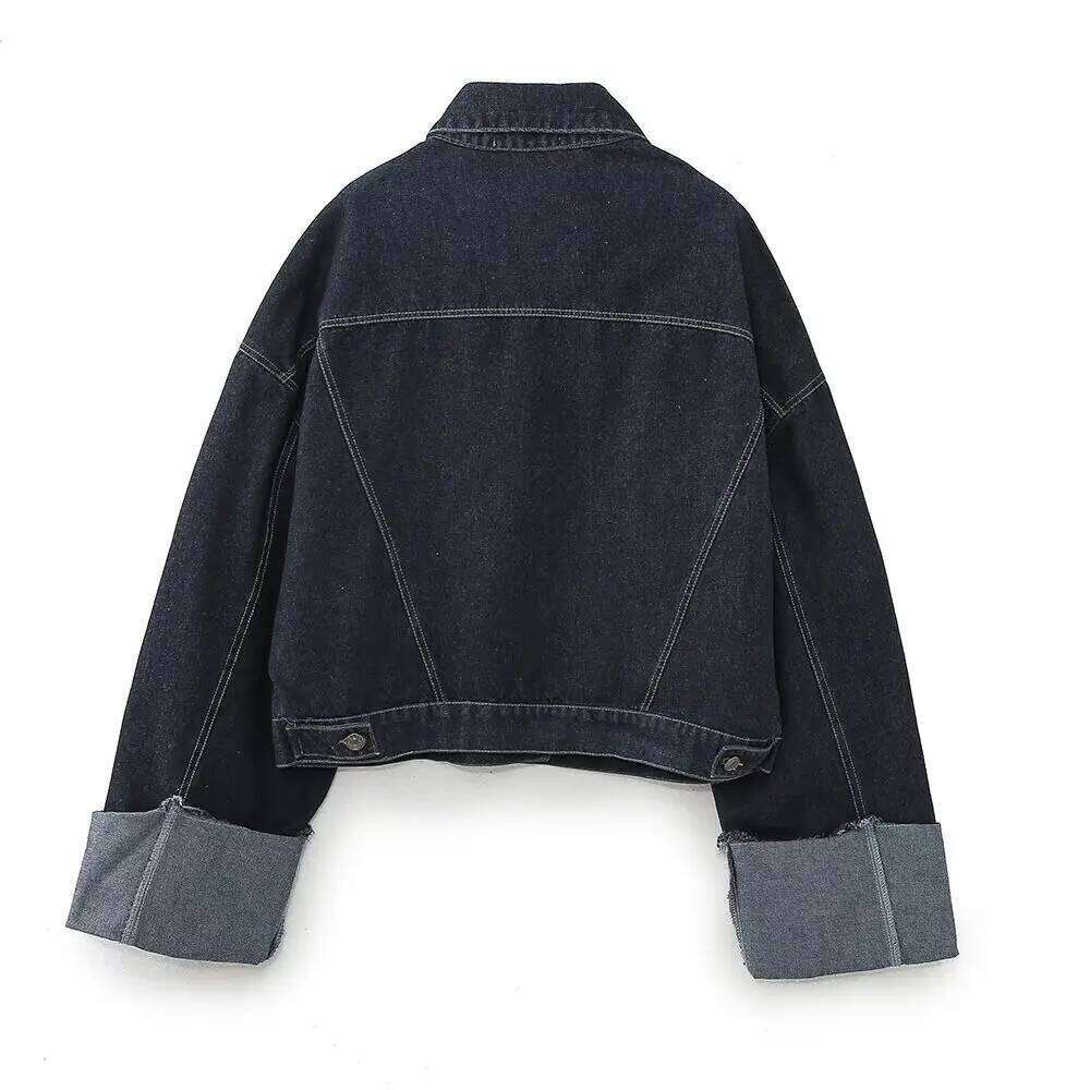 Willshela Women Fashion With Pocket Denim Solid Jackets Lapel Neck Long Sleeves Feamle Chic Lady Jacket Outfits