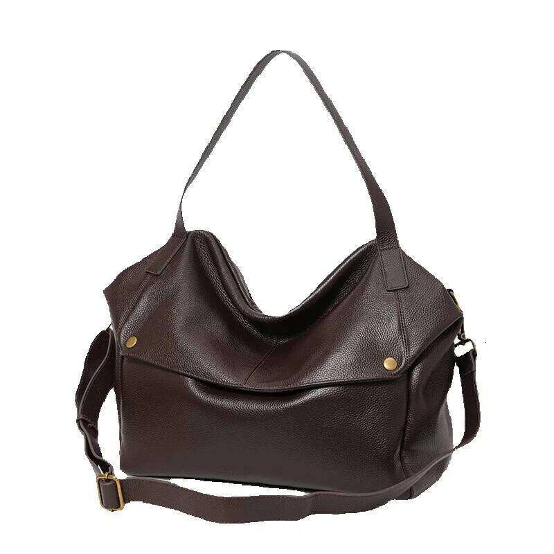 Designer Luxury 2025 Winter New Large-Capacity Shoulder Large European And American Soft Leather Tote Simple Casual Women's Bag