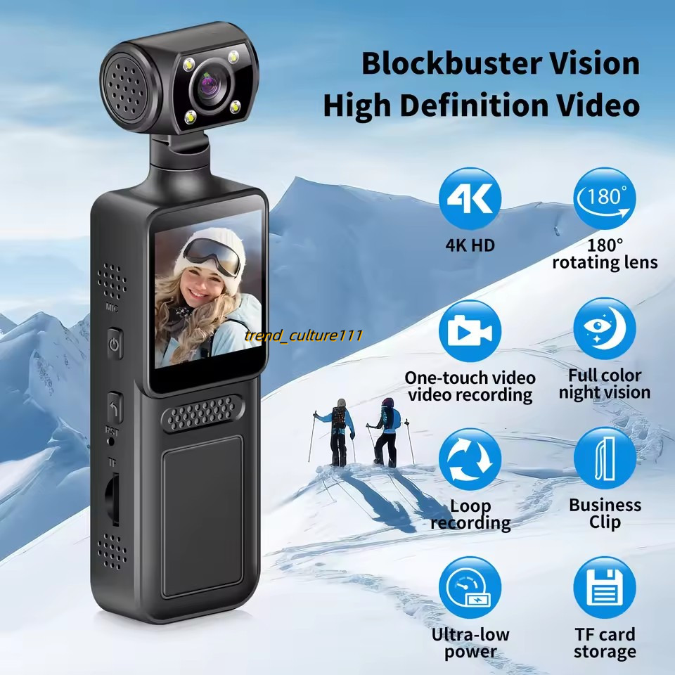 Ultra HD 4K WiFi Mini Camera Portable Digital Video Recorder BodyCam Infrared Night Vision Sports DV Riding Camcorder