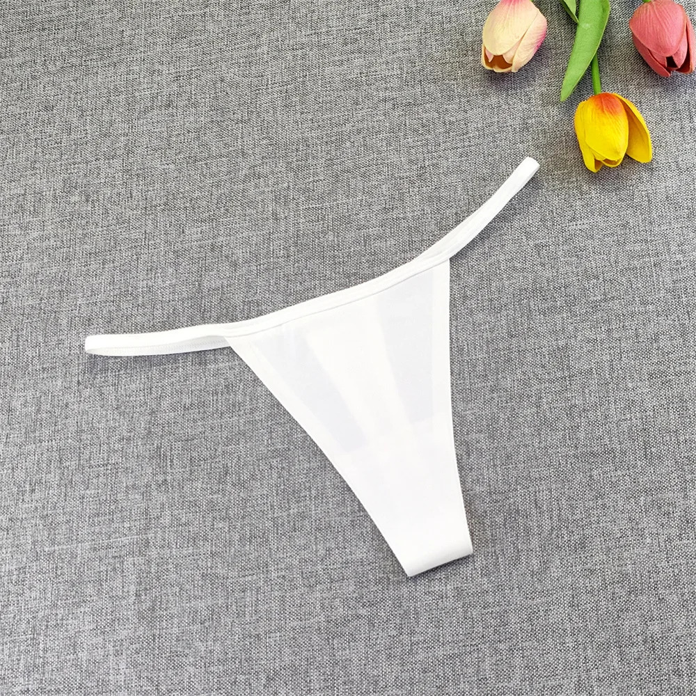 2Pcs Wholeslae Women Pure Cotton Thongs Sexy Invisible Panties Sports Lady Mid Rise Seamless Tback Solid Color Mini Underwear 250526