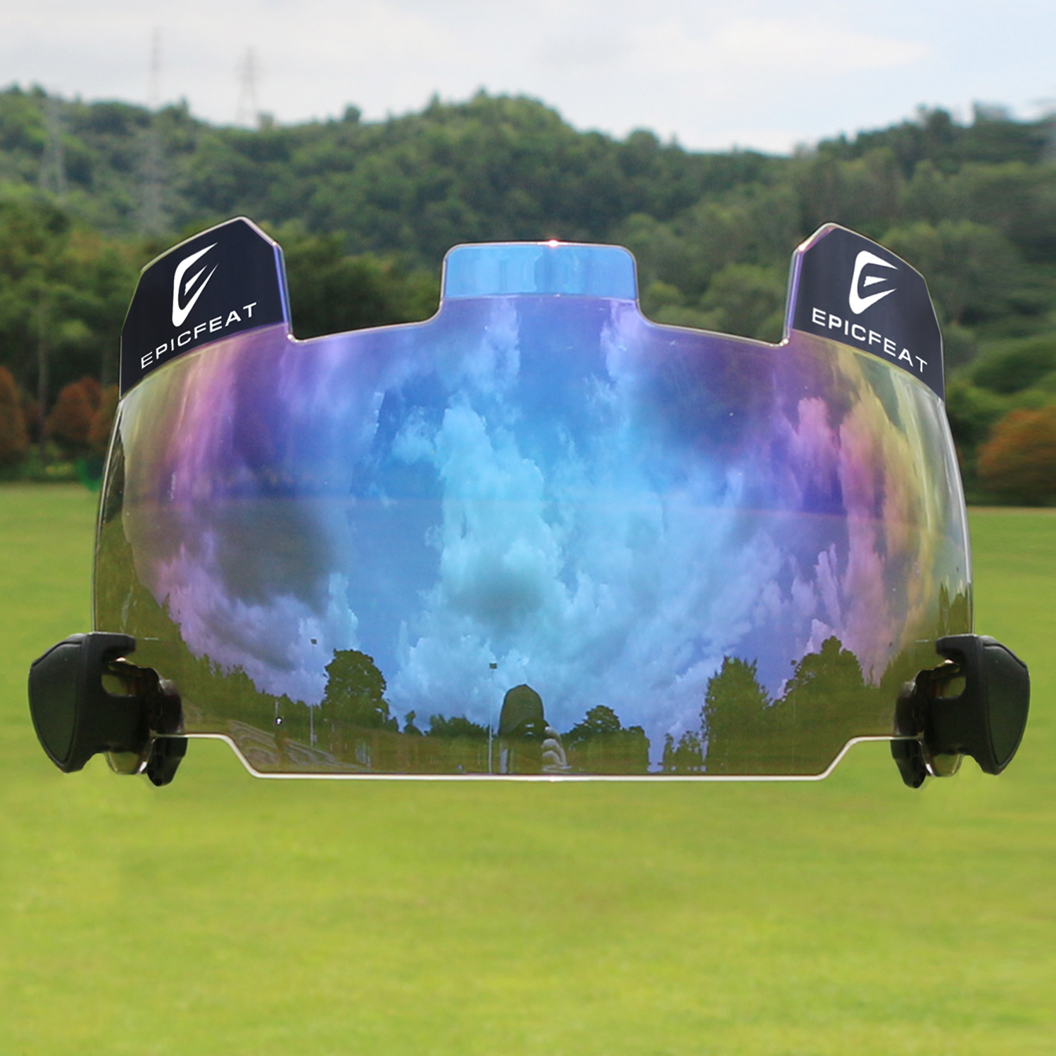 Football mask Universal One Size Fits All American Football Helmet Sun Visor with Spherical Mirror