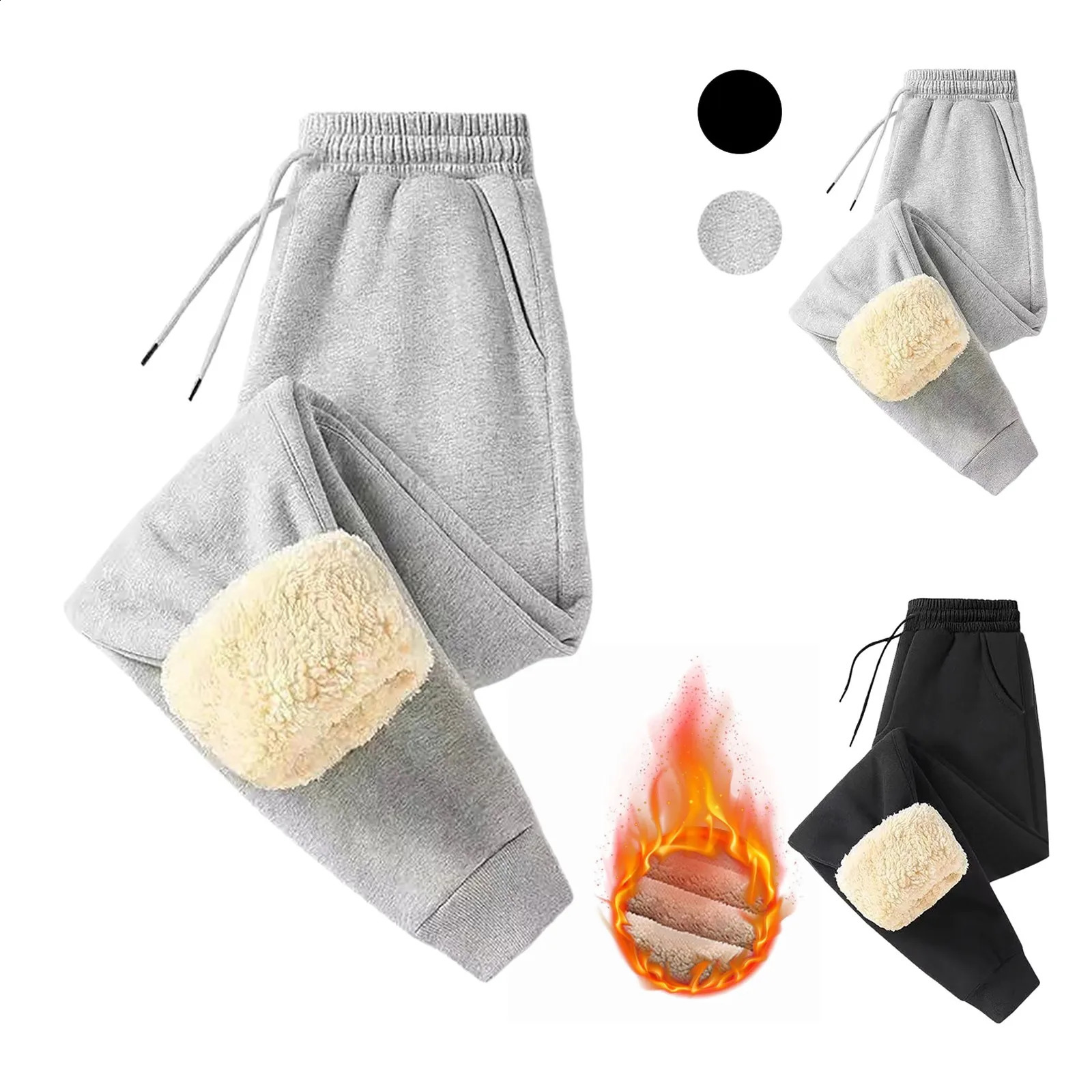 WomenS Fleece Lined Sweatpants Comfort Warm High Waisted Plus Size Pants Casual Work Camo Pantalones De Mujer 250529Z