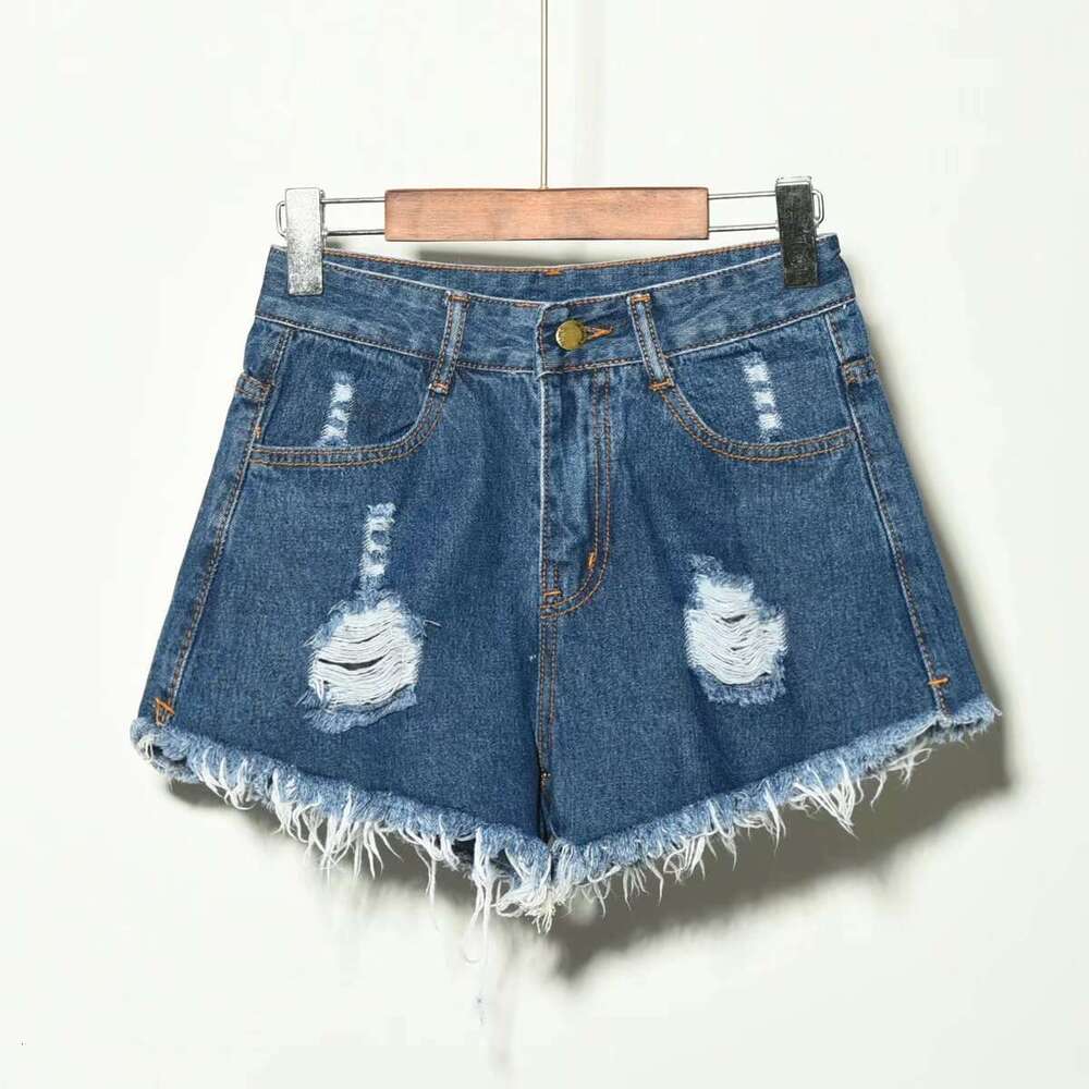 Shorts Women Denim Shorts Plus Size High Denim Shorts Women Summer Students Loose Wide Leg Pants For Chubby Girls Kg Elastic Waist Jean Shorts