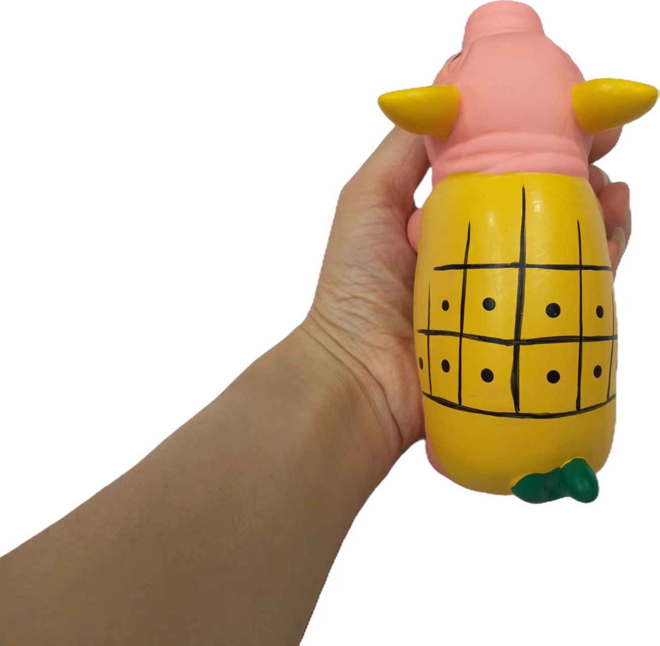 Interactive Rubber Latex Oinks Pig Shaped for Dogs Chewing and Playing