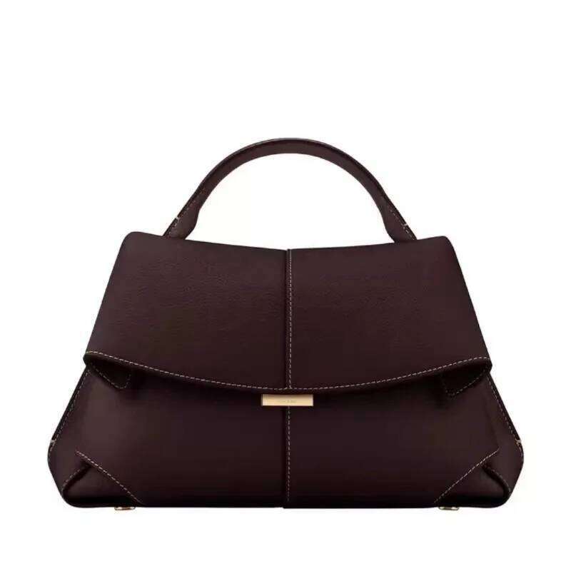 Popular Series 2024 New Bag European And American Fashion Leather Pleated Women's Handbag