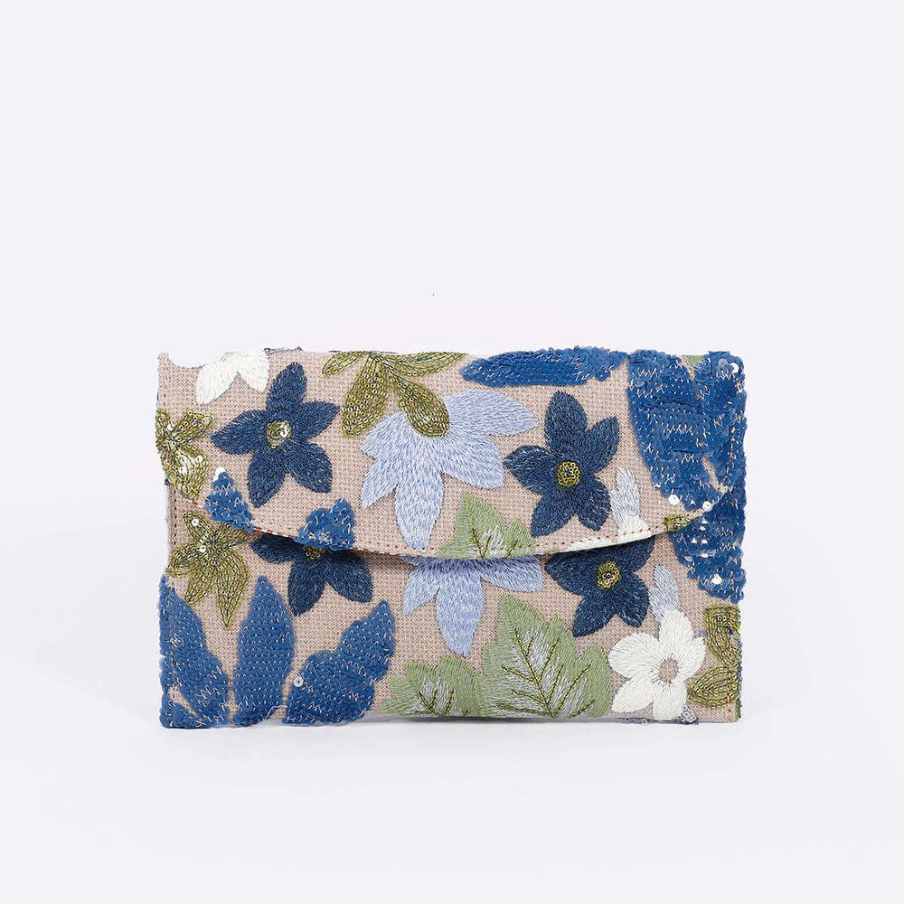 Small female handbag letter wrapping woven bag summer new style high-end sequin embroidery grass weaving