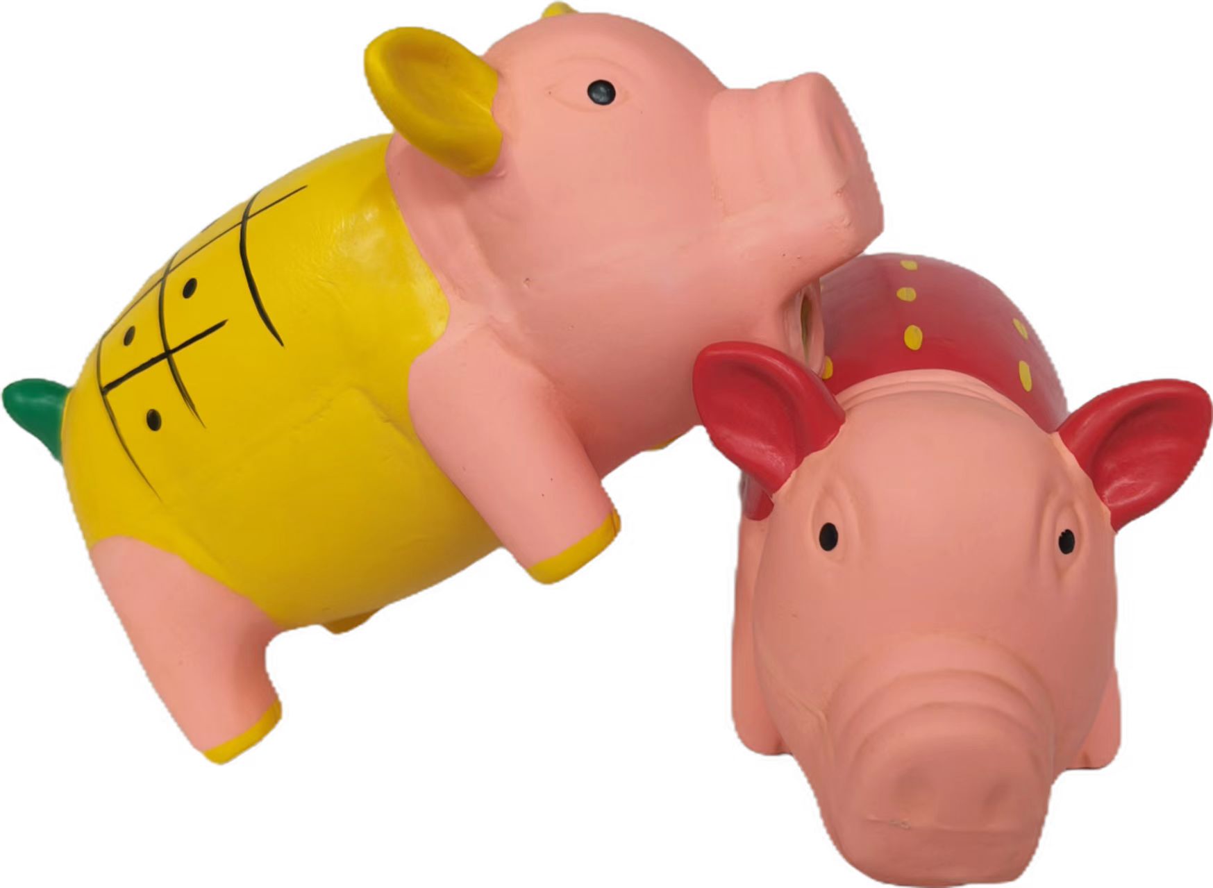 Interactive Rubber Latex Oinks Pig Shaped for Dogs Chewing and Playing