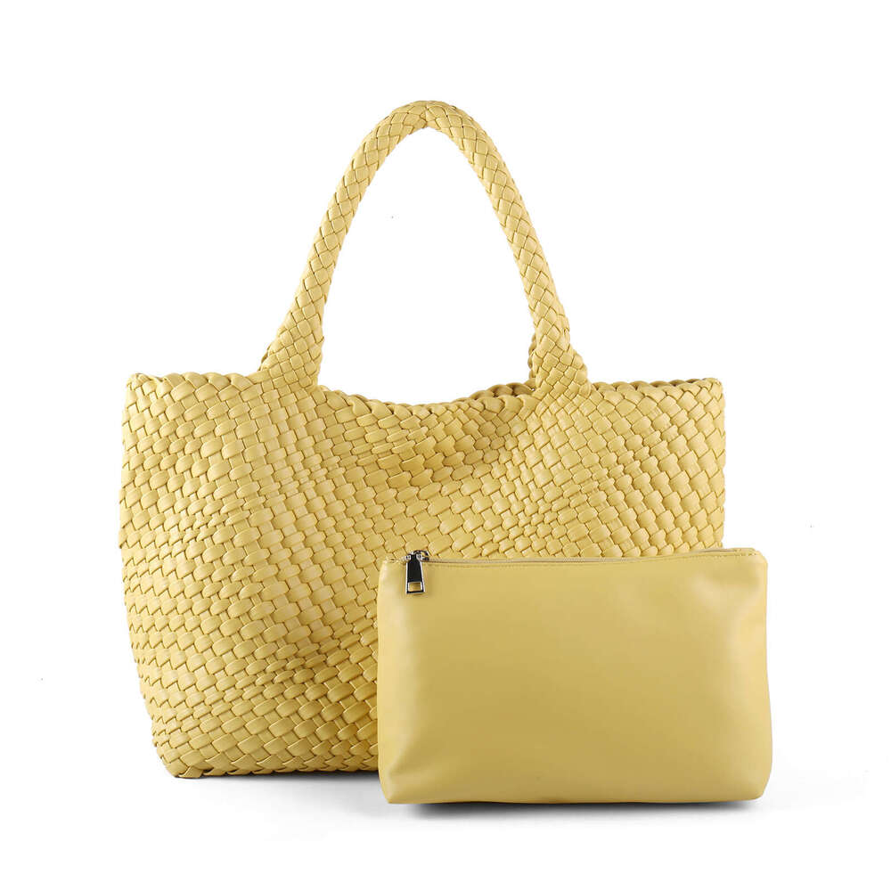 Tote Bag Handmade Tote For Women New Trendy Casual Large Capacity Woven Shoulder Handbag Mother And Child Bag Shoulder Bag Braided Handbag