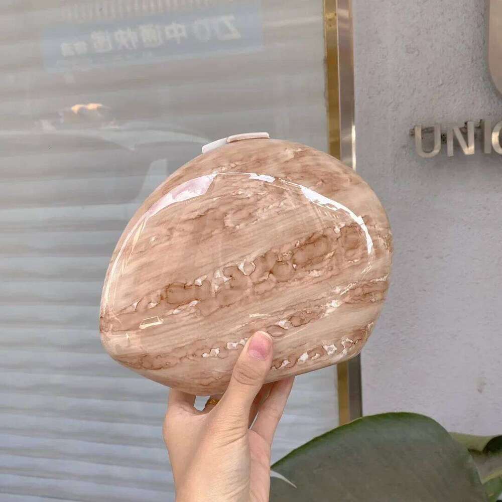 Women's Bags Designer Candy Color Acrylic Shell Marbling Party Evening Bags For Women Wedding Clutch Ladies Clip Shoulder Crossbody Bag New