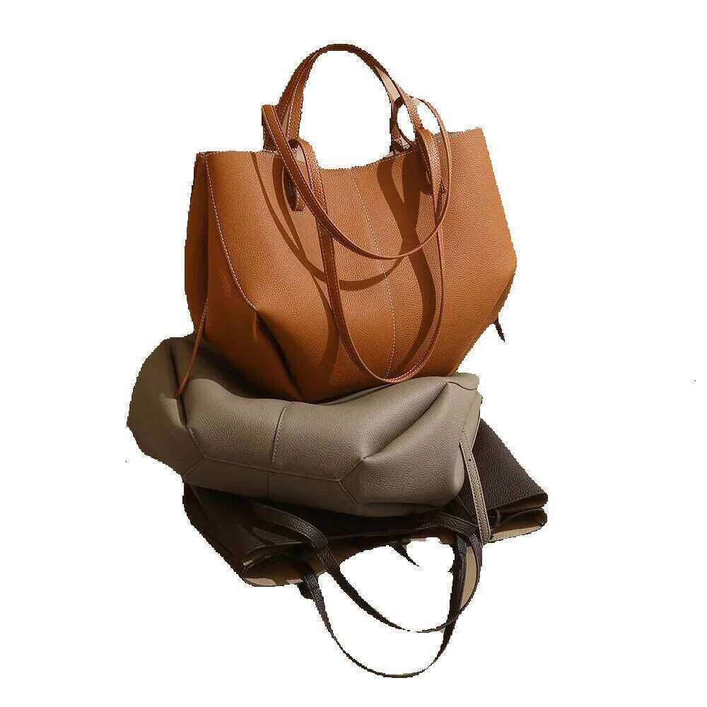 Designer Luxury VIELINE New Women's Tote Large Capacity Leisure Shoulder Handbag Cowhide Commuting Fashion Messenger Shopping Bag