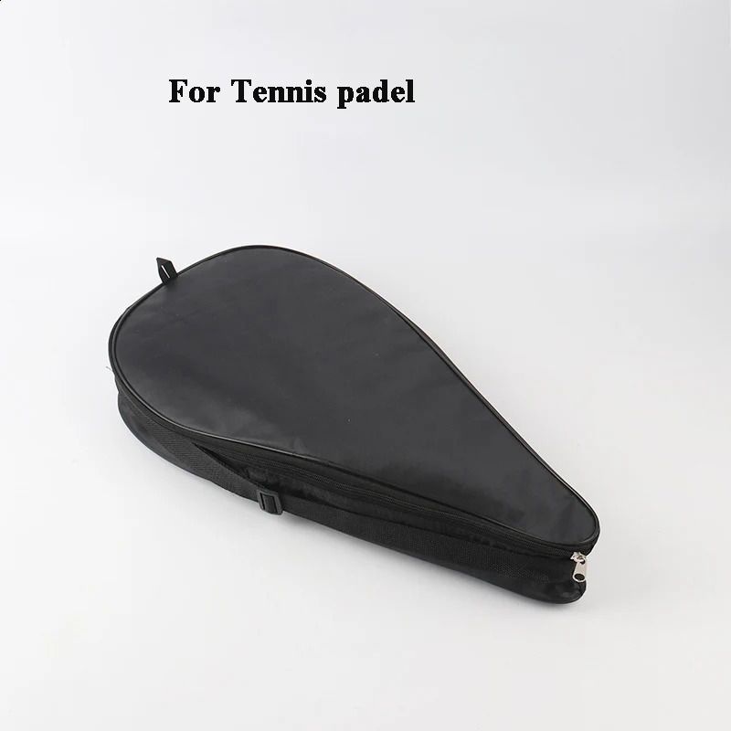 Oxford Black Padel Paddle Bag Cover For Various Tennis Racket Soft Face Carbon Fiber EVA Racquet Unisex Tennis Shoulder Bags 250528