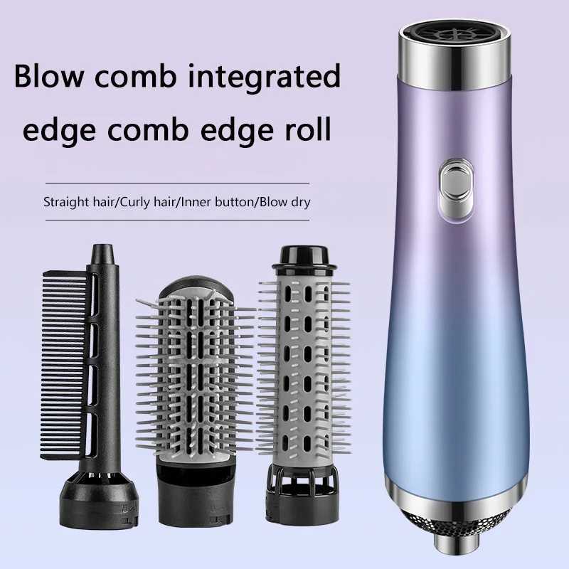 Hair Dryer Portable Comb lonic Hair Straightening Brush Hot Air Curling For Hair Roller Blow Dryer Quick Dry Hair Curler CurlingXJ250528