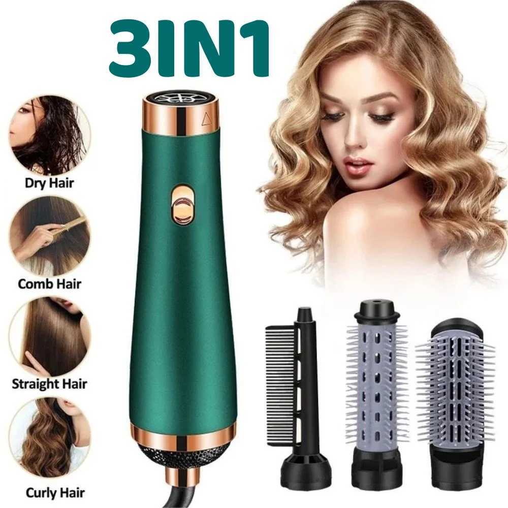 3in1 Lazy Hairdryer Comb Hot Air Brush Professional Curler Straightener Hair Styling Tools Electric Ion Dryer Brush NewXJ250528