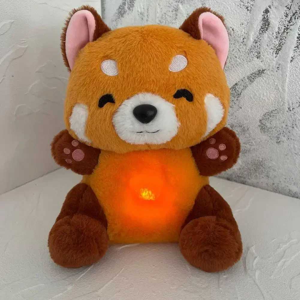 Plush Toy Red Panda Breathing Stuffed Animal 2024 New For Anxiety Adults With Music Lights Rhythmic Breathing In Four Modes Z250529