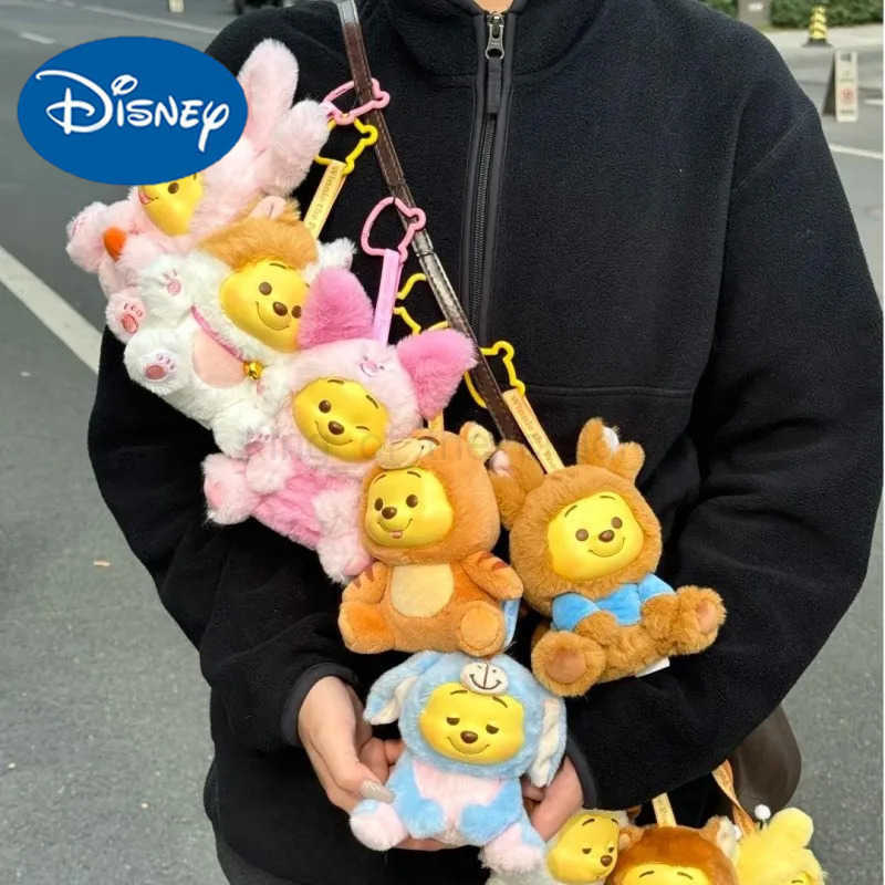 Disney Winnie Blind Box the Pooh Naughty Party Vinyl Plush Pooh Bear Bag Pendant Mystery Box Surprise Toy Cute Doll Decor Gifts33 W250529