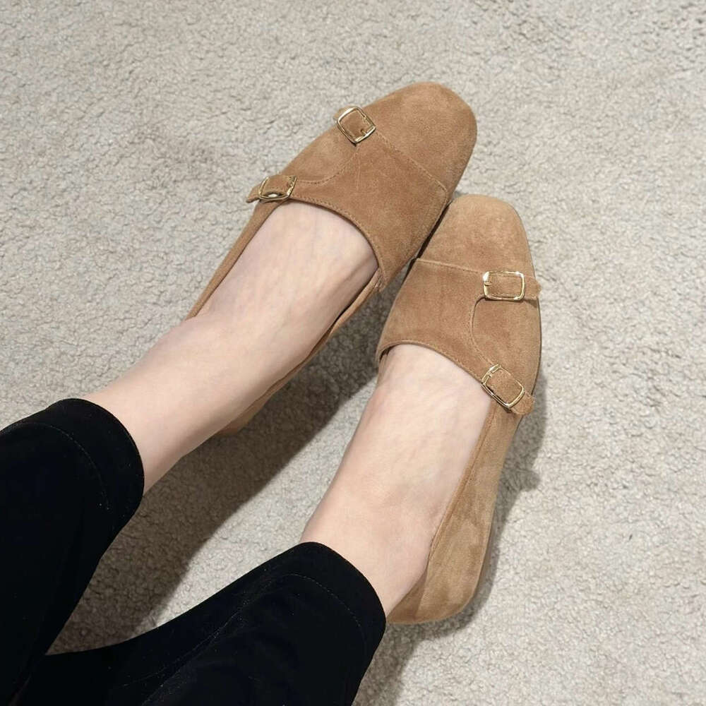 Genuine Leather Niche Design Soft Sole Flat Slip-On Loafers for Women Summer Autumn New Mary Jane Single Shoes
