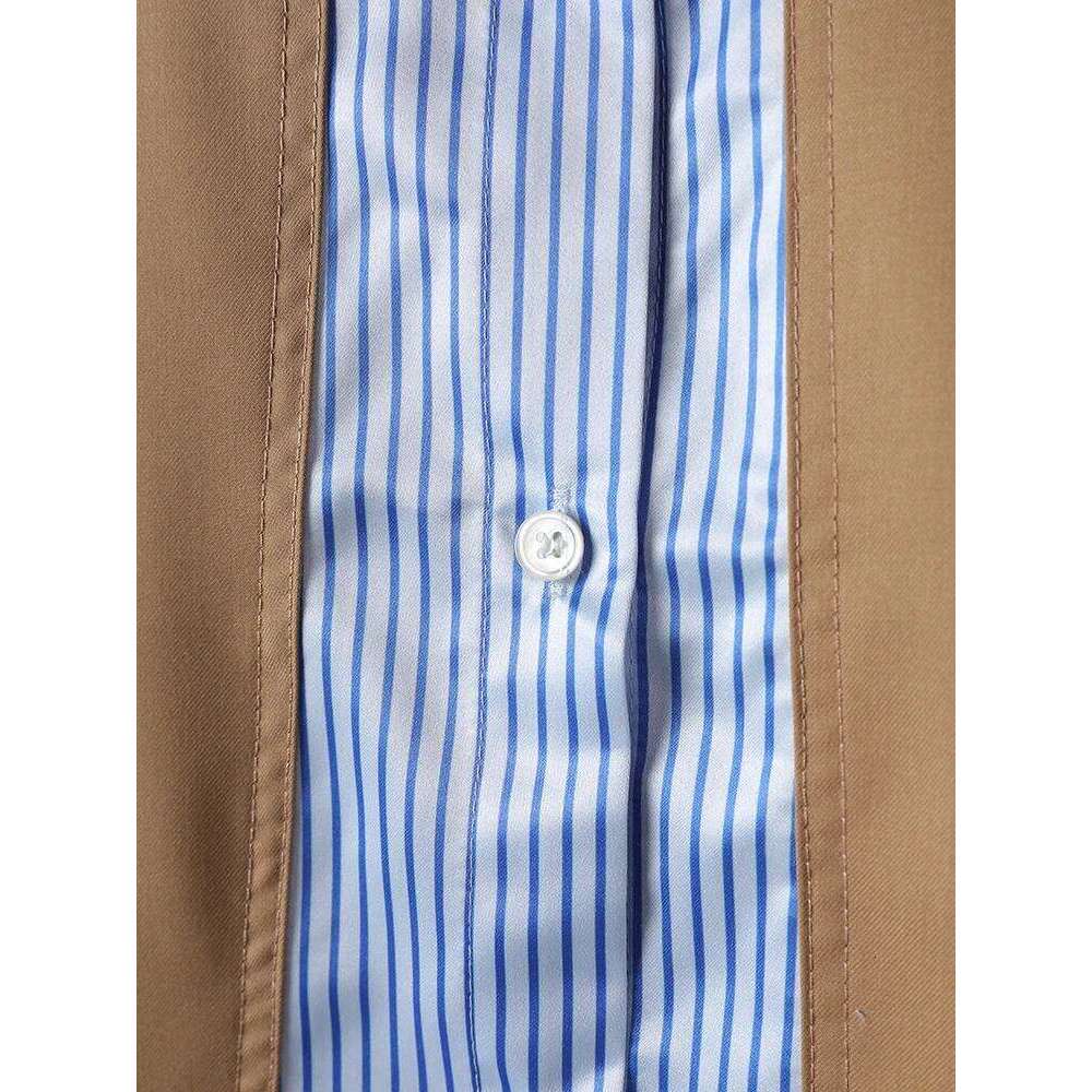 Women's Wear Women Khaki Striped Color-Block Big Size Casual Blouse New Lapel Long Sleeve Shirt Fashion Tide Spring Autumn 7Ab8930