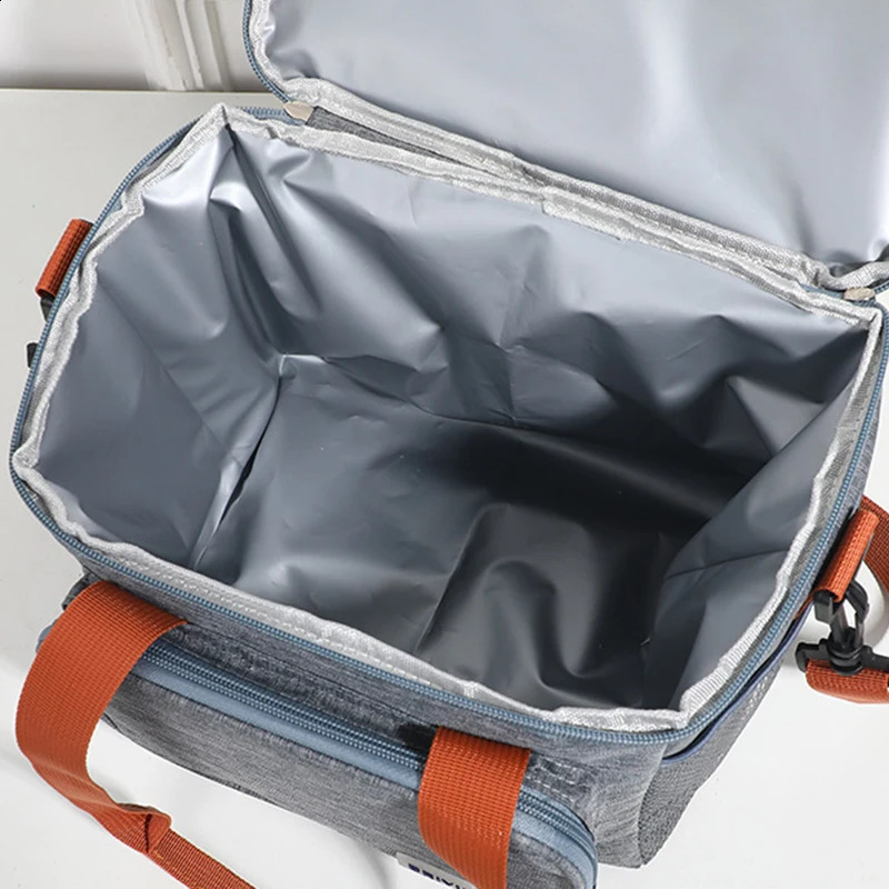 1PC Double Layer Lunch Bag Large Capacity Thermal Insulation Bags Leakproof Cooler Tote For Men Women Work Picnic School 250528
