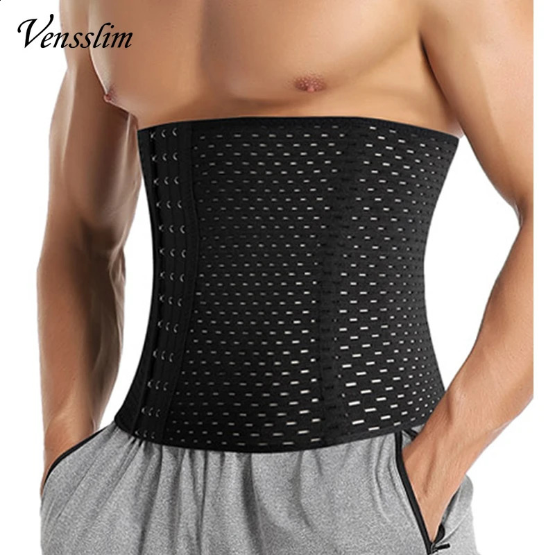 Vensslim Men Slimming Body Shaper Waist Trainer Trimmer Belt Abdomen Belly Corset Tummy Control Fitness Compression Shapewear 250519