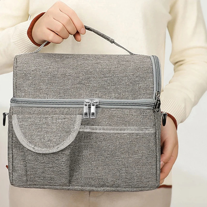 1pcs Lunch Bag Reusable Insulated Thermal Women Men Multifunctional Cooler and Warm Keeping Box Bag 250528